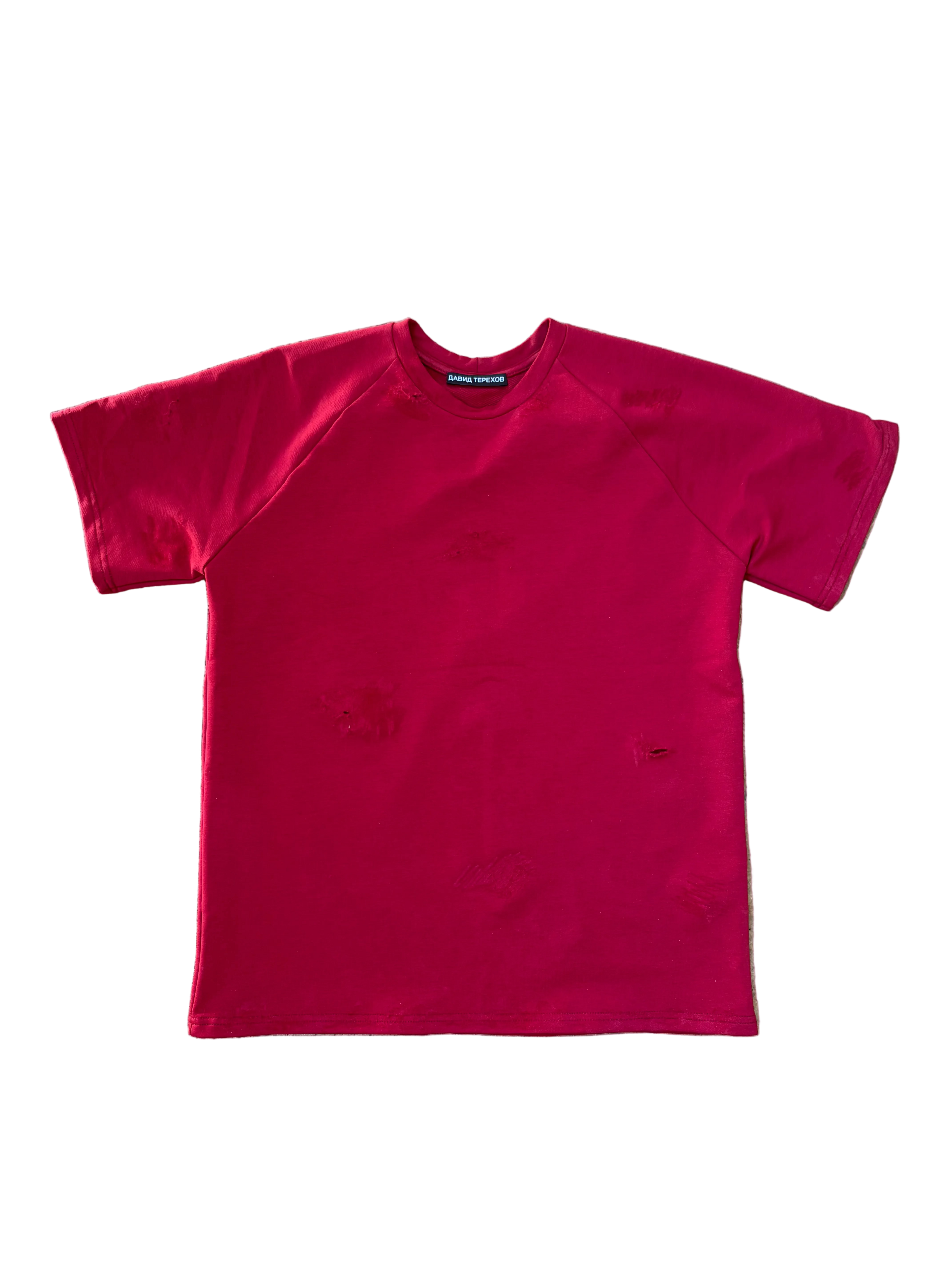 "Cyprus" non-printed distressed tee