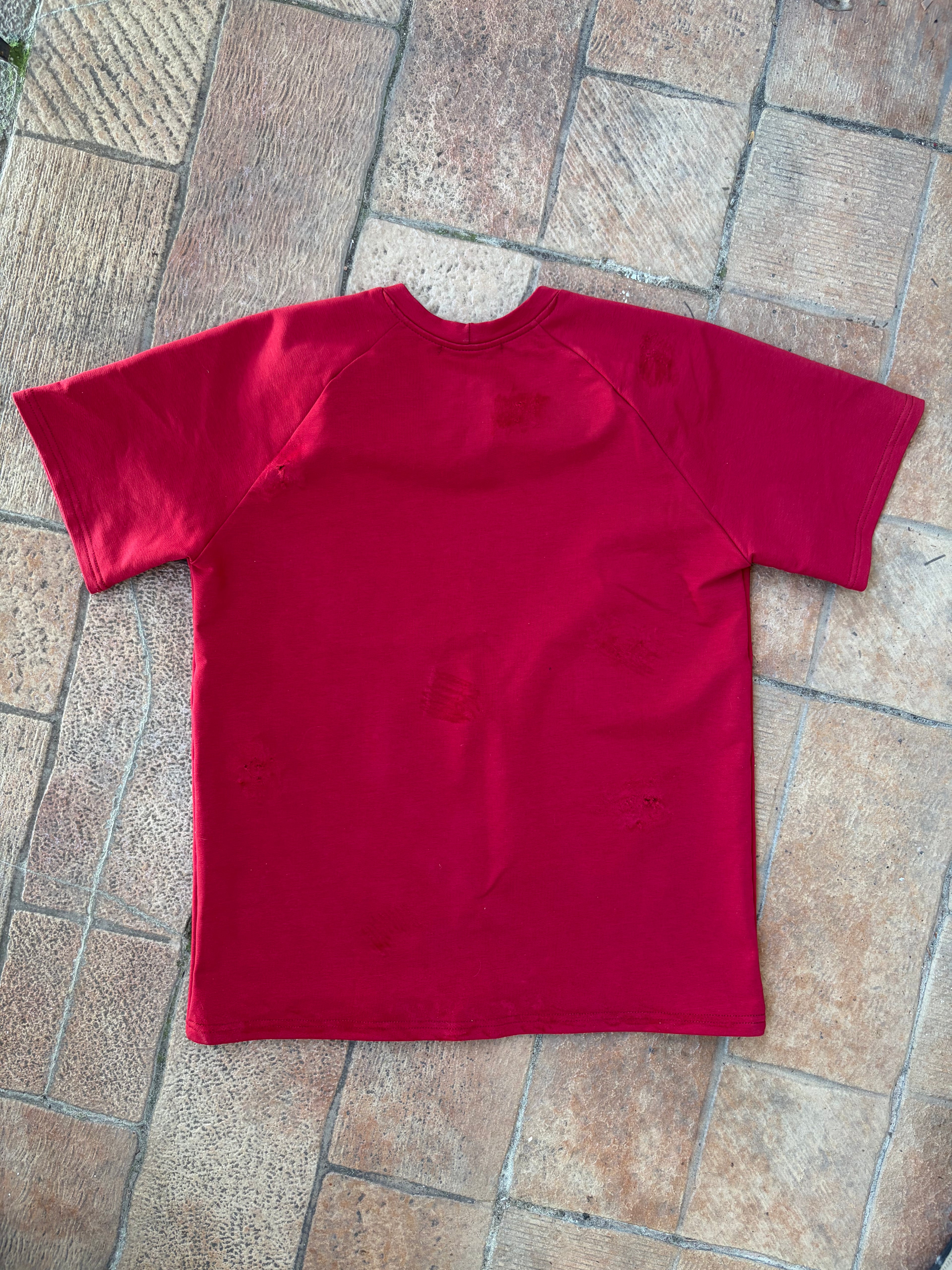 "Cyprus" non-printed distressed tee