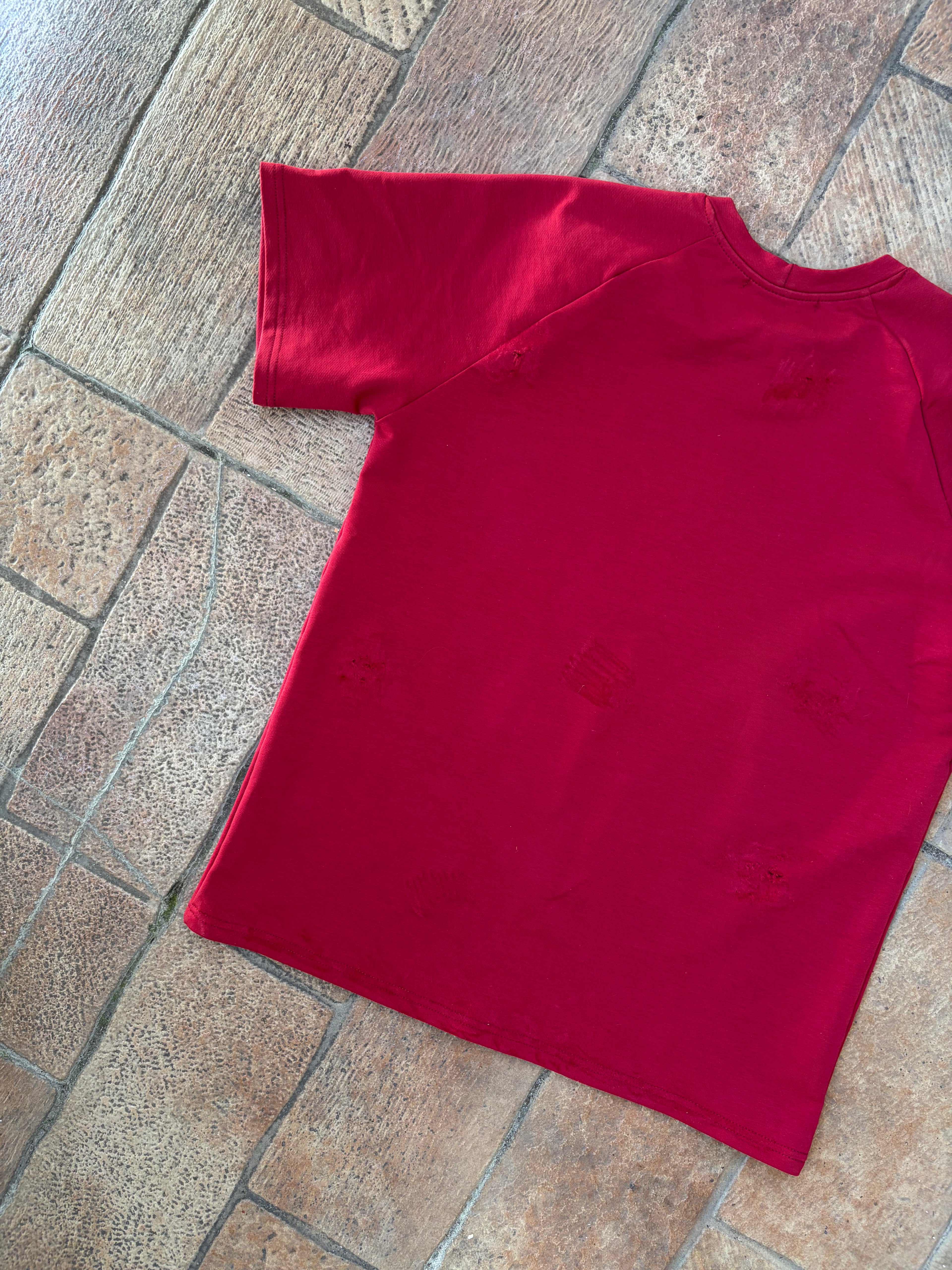 "Cyprus" non-printed distressed tee