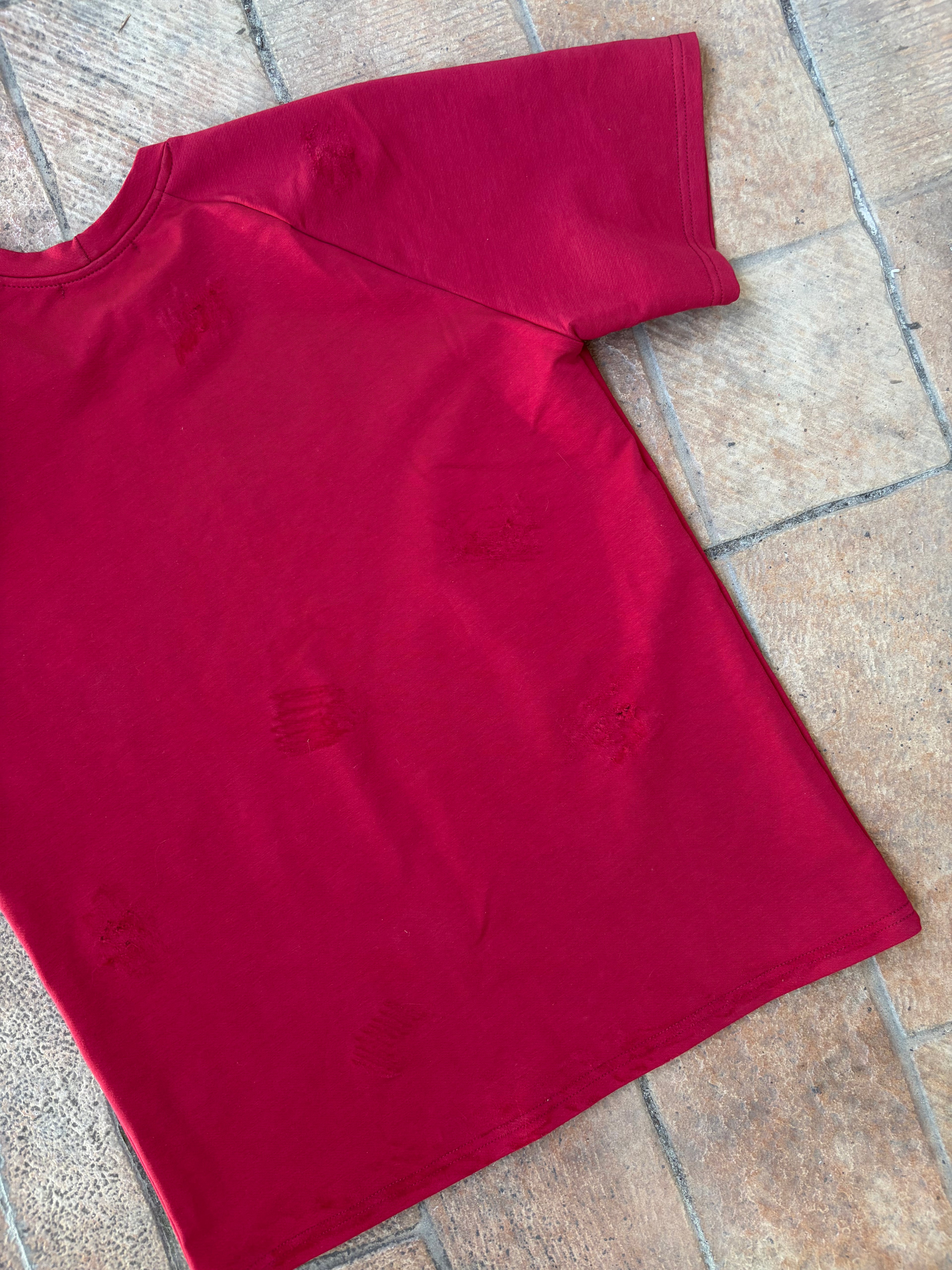 "Cyprus" non-printed distressed tee