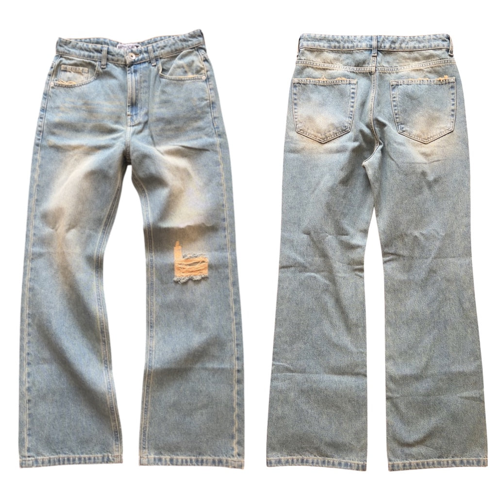 "freedom" light denim jeans