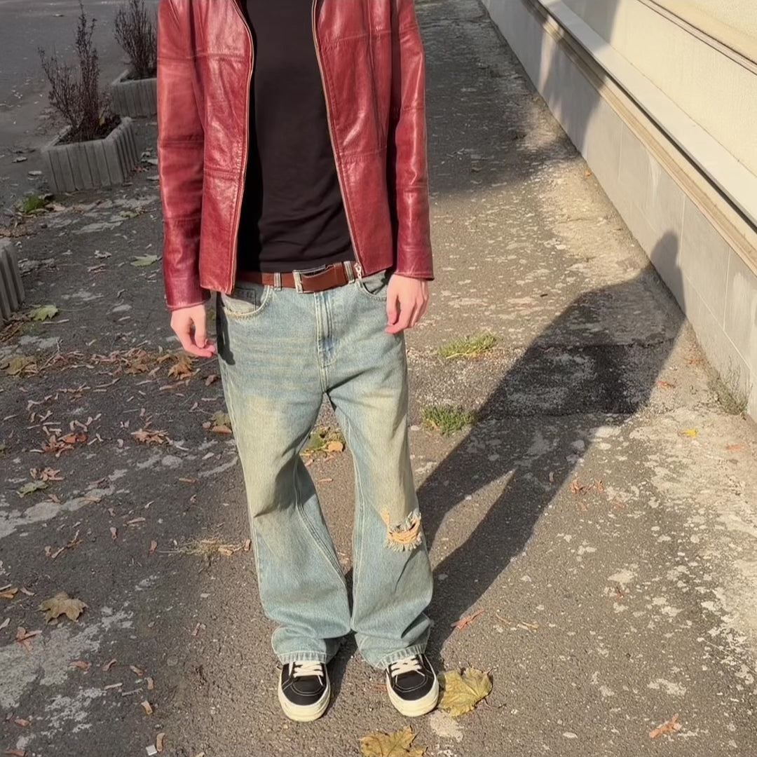 "freedom" light denim jeans